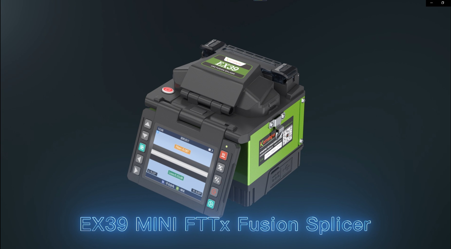 EX39 Mini Handheld FTTx Fusion Splicer video