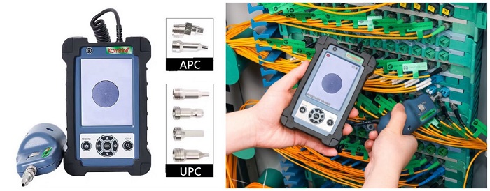 Intelligent portable optical fiber connector inspection scheme