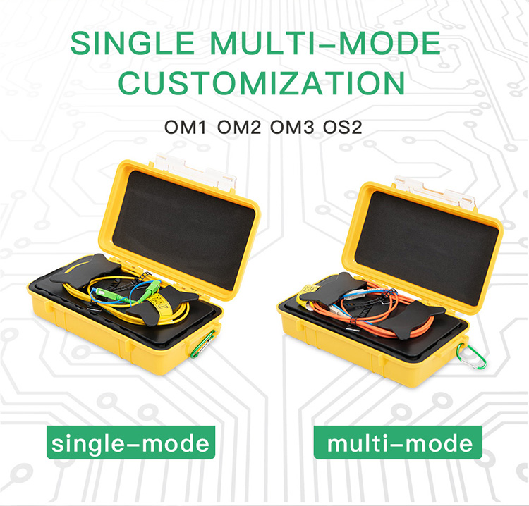OTDR Launch Cable Box Singlemode 500 Meter Fiber Optic Dead Zone Test Tool  Set Kit 